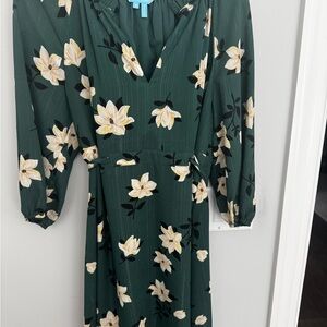Draper James Elegant Floral Long Sleeve Dress